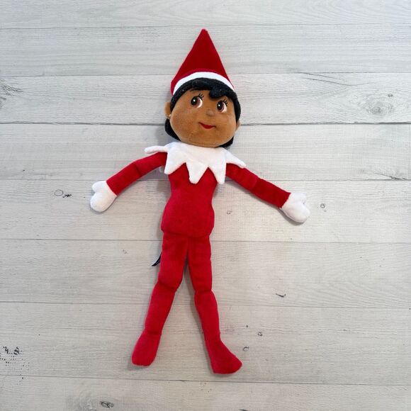 Elf on the shelf plush doll boy, dark skin brown eyes‎ - Picture 1 of 6